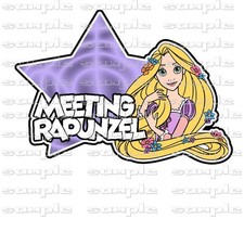 Disney Meeting Rapunzel ddaa Title Premade Scrapbook Page Paper Piece die cut