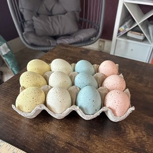 One Dozen Multicolored Faux Eggs