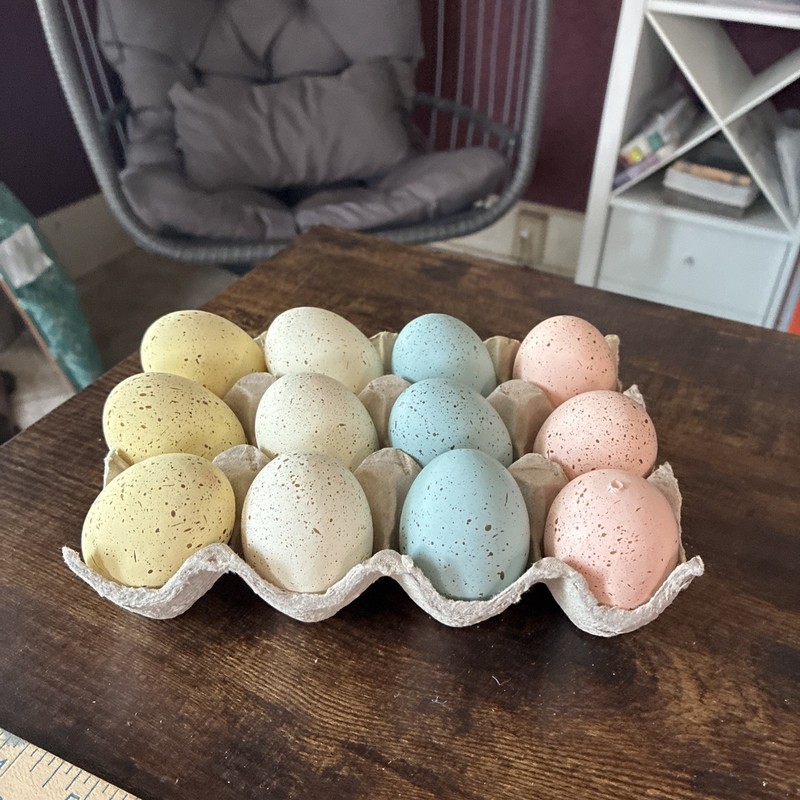 One Dozen Multicolored Faux Eggs