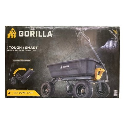 Gorilla 4 Cu. Ft. Lawn and Garden Tough and Smart Quick Release Dump Cart