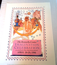 The Kennedy Center 1990 Imagination Celebration Poster Michael Hague Cheshire