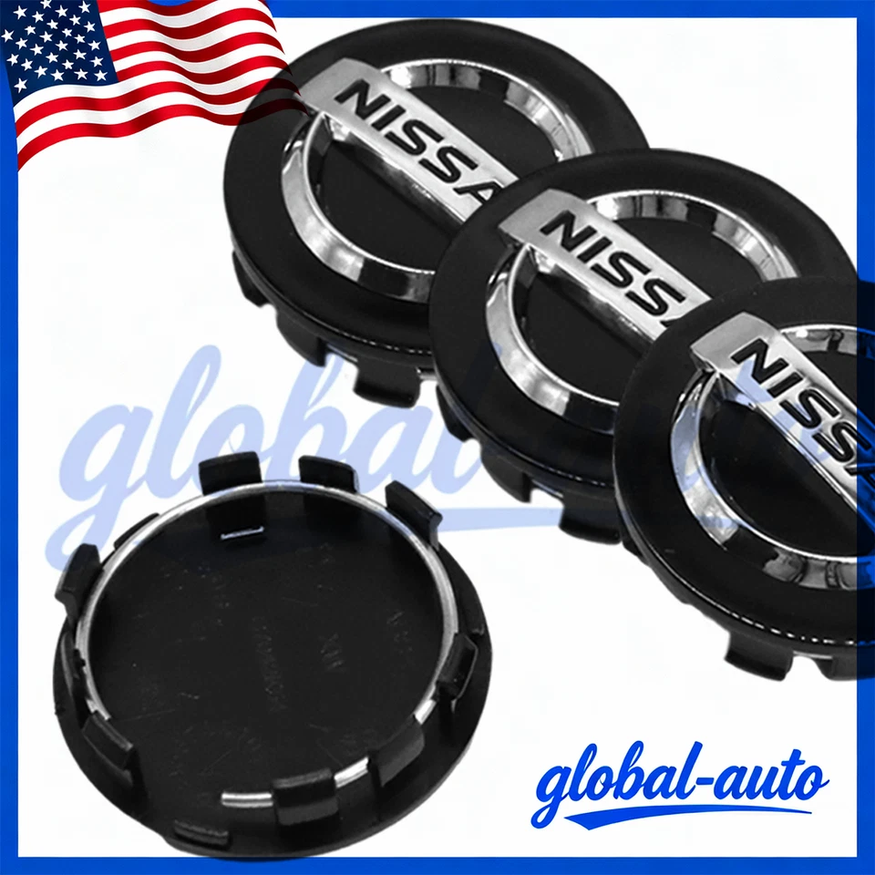 4PCS SET Wheel Center Cap 54mm For 40343 AU51A Black Chrome Easy to Install Foto 2 de 4