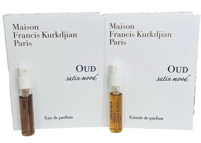 2 Maison Francis Kurkdjian Oud Satin Mood & Oud Satin Mood Extrait Samples 2ml e