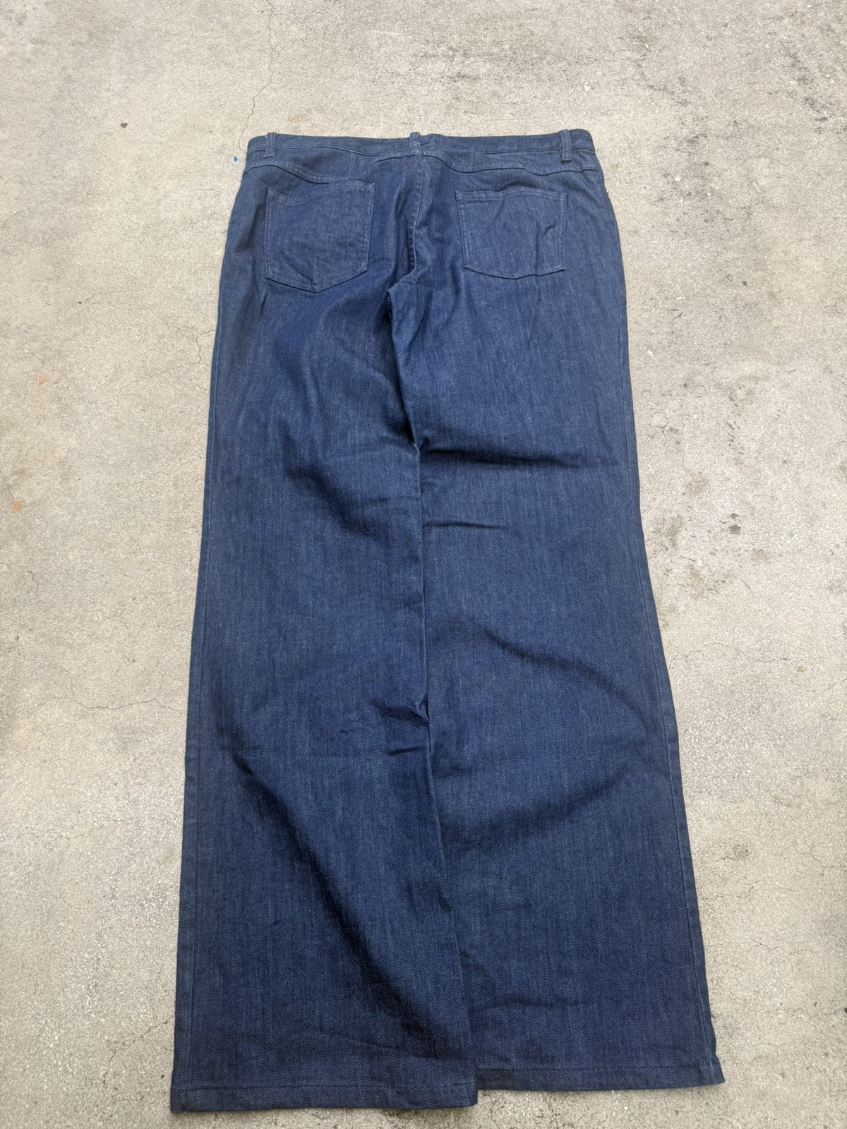 Escada Women’s Wide Leg Flare Jeans Sz 44 Dark Blue Denim Designer