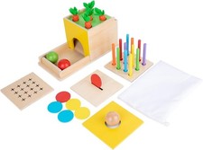 Montessori Toddler Play Kit 5-in-1 Learning Toys for 1-2 Year Olds