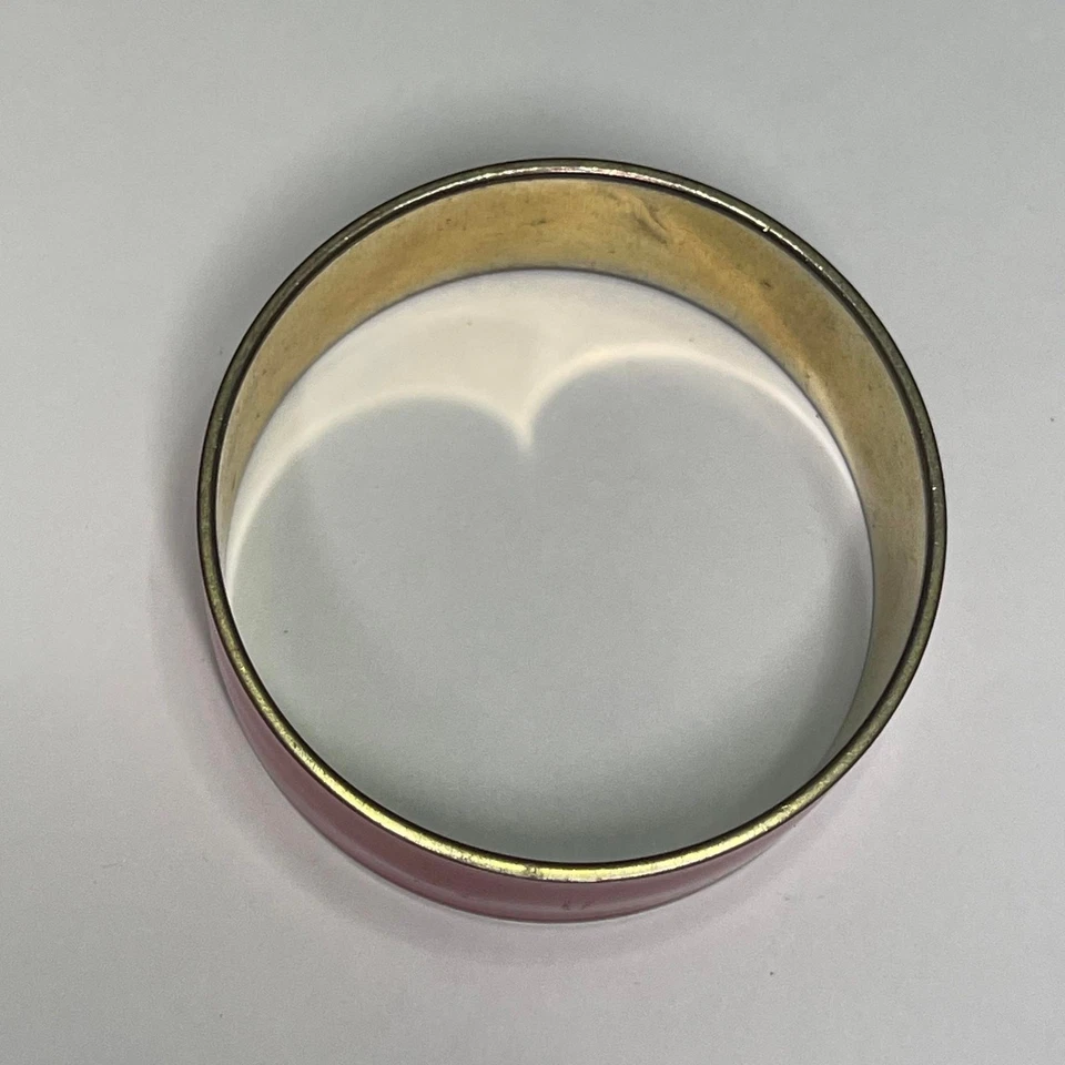 J. Crew JCREW Brazalete Pulsera Tono Dorado Rojo Esmalte Grueso Firmado Bisutería Foto 3 de 4