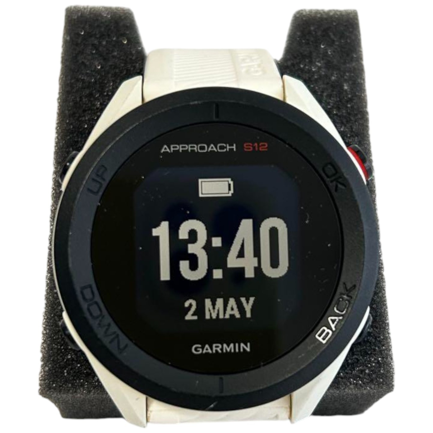 Garmin Approach S12 White GPS Golf Watch with Charger New