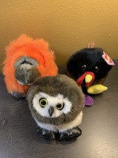 Puffkins Lot of 3 Omar Olley Strut Stuffed Animals Plush New 
