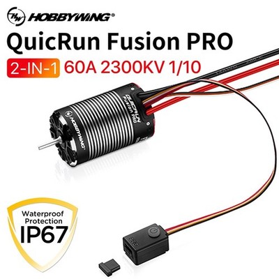 HobbyWing 2in1 RC 2300KV Brushless Motor 60A ESC Combo for 1/10 for Crawler Car