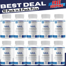  10 Pack Nail Exodus Capsules for Healthier Feet - Vitality Clear Nail Formula.