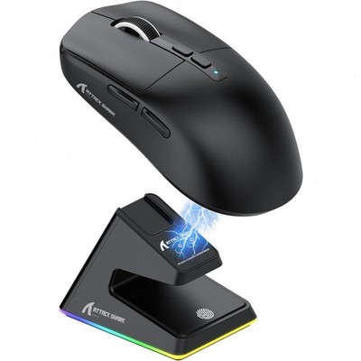 ATTACK SHARK X6 Kabellose Gaming Maus für Win11/Xbox/PS/Mac Schwarz Ladestation