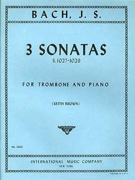 3 Viola Da Gamba Sonatas ( Brown) Johann Sebastian Bach Book [Softcover] Trombon