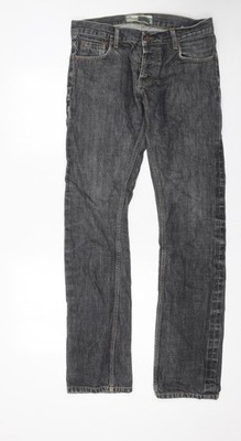 Topman Herren Grau Skinny Denim Jeans 32W 32L Baumwolle Mid Rise