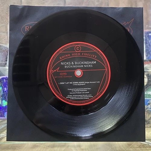 BUCKINGHAM-NICKS:(Of Fleetwood Mac)Don’t Let Me Down Again 7” Single RHINO NEW