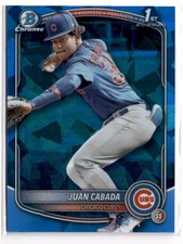 2025 Bowman Chrome Blue Cracked Ice - Juan Cabada #BCP-207 Cubs
