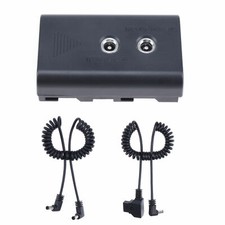 Updated NP-F550/F970 Dummy Battery Power Adapter  2 DC Input Output DC  D-tap