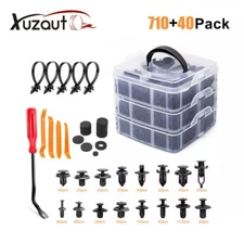 750 Pcs Car Retainer Clips Auto Fasteners Push Trim Clips Pin Rivet Bumper Kit