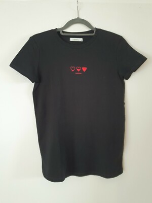 Organic Cotton Da.Shirt von Reserved in schwarz Gr.S