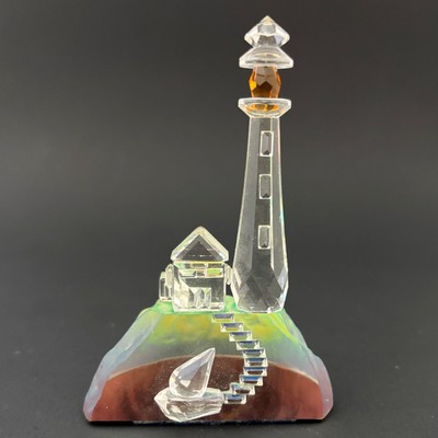 Iris Arc Crystal Lighthouse Figurine Mountain Sailboat Prismatic Rainbow