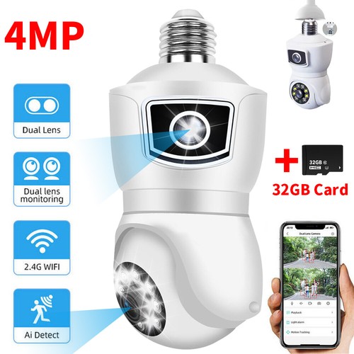 Dual Lens HD 1080P WiFi IP Camera Wireless Outdoor CCTV PTZ Home Security IR Cam