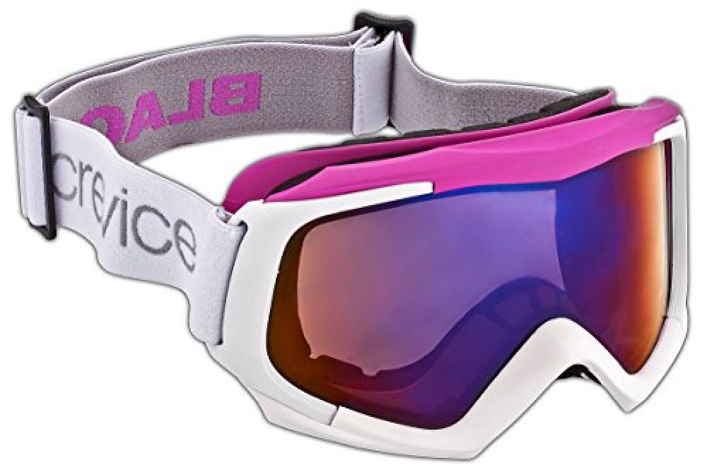 (TG. Taglia unica) Black Crevice Occhiali da Neve Bianco/Fucsia - NUOVO