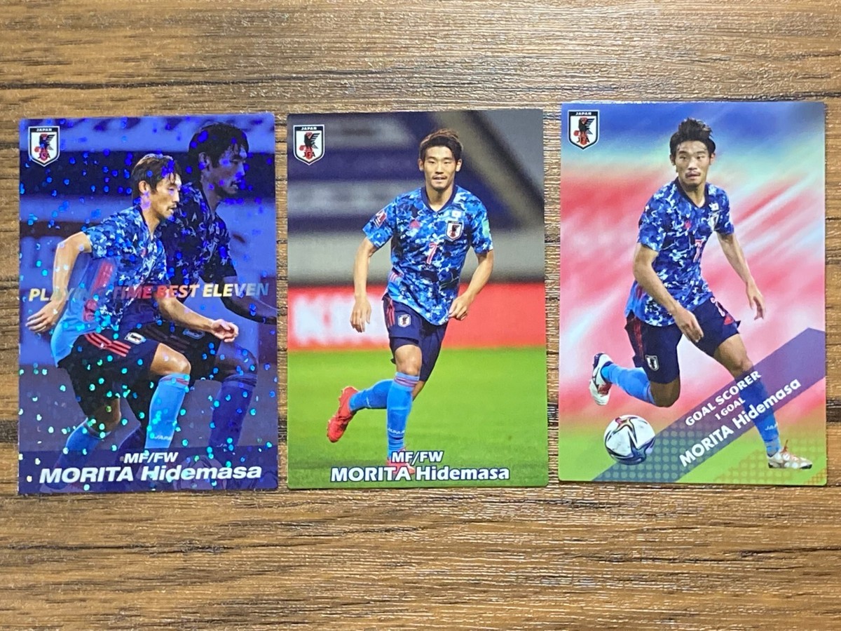 Morita Hidemasa 3 Card Set Japan Samurai Blue Soccer 2022 Qatar