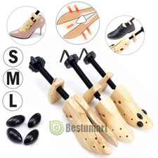2-Way Adjustable Wooden Shoe Stretcher Expander Men Women Boot Shoes Size US4-13