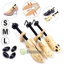 2-Way Adjustable Wooden Shoe Stretcher Expander Men Women Boot Shoes Size US4-13
