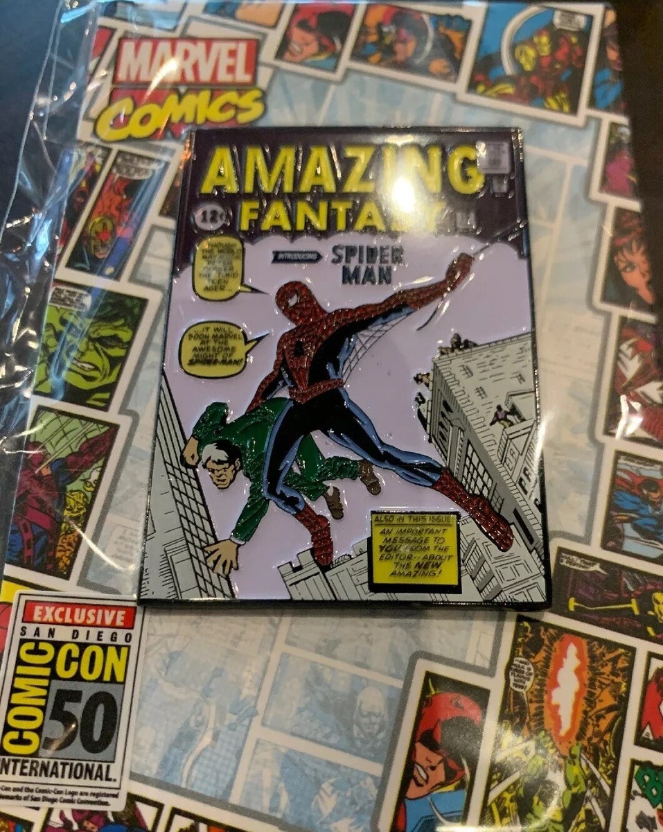 SDCC Comic Con 2015 マーベル　ピンバッジ　コミコン SDCC EXCLUSIVE Marvel Comics Amazing Fantasy #15 Spider-Man Pin