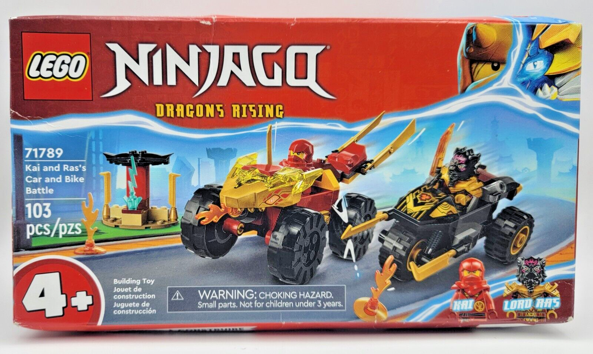 LEGO Ninjago Dragon's Rising 71789 Kai and Ras Car Bike Battle Set