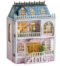 DIY Dollhouse Miniature House Kit with Furniture “Romantic Castle” (#8)