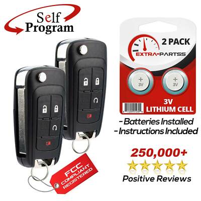 2 For 2010 2011 2012 2013 2014 2015 2016 2017 Chevrolet Equinox Flip Key Remote