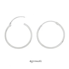 Sterling Silver Top Hinged Sleeper Endless Hoop Earrings Connector 20mm 
