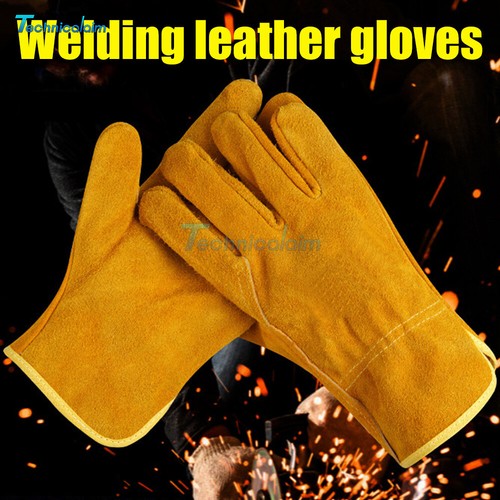 Welding Gloves TIG MIG Heat Resistant Leather Glove Protective Welders Gloves US - Picture 12 of 16