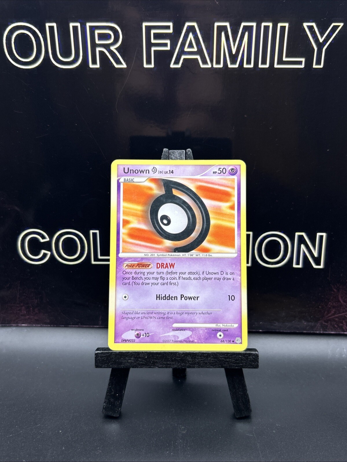 Unown D Diamond & Pearl 68/130 Pokémon TCG Uncommon LP