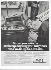 Sony Dream Machine Clock Radio 1979 Vintage Print Advertisement