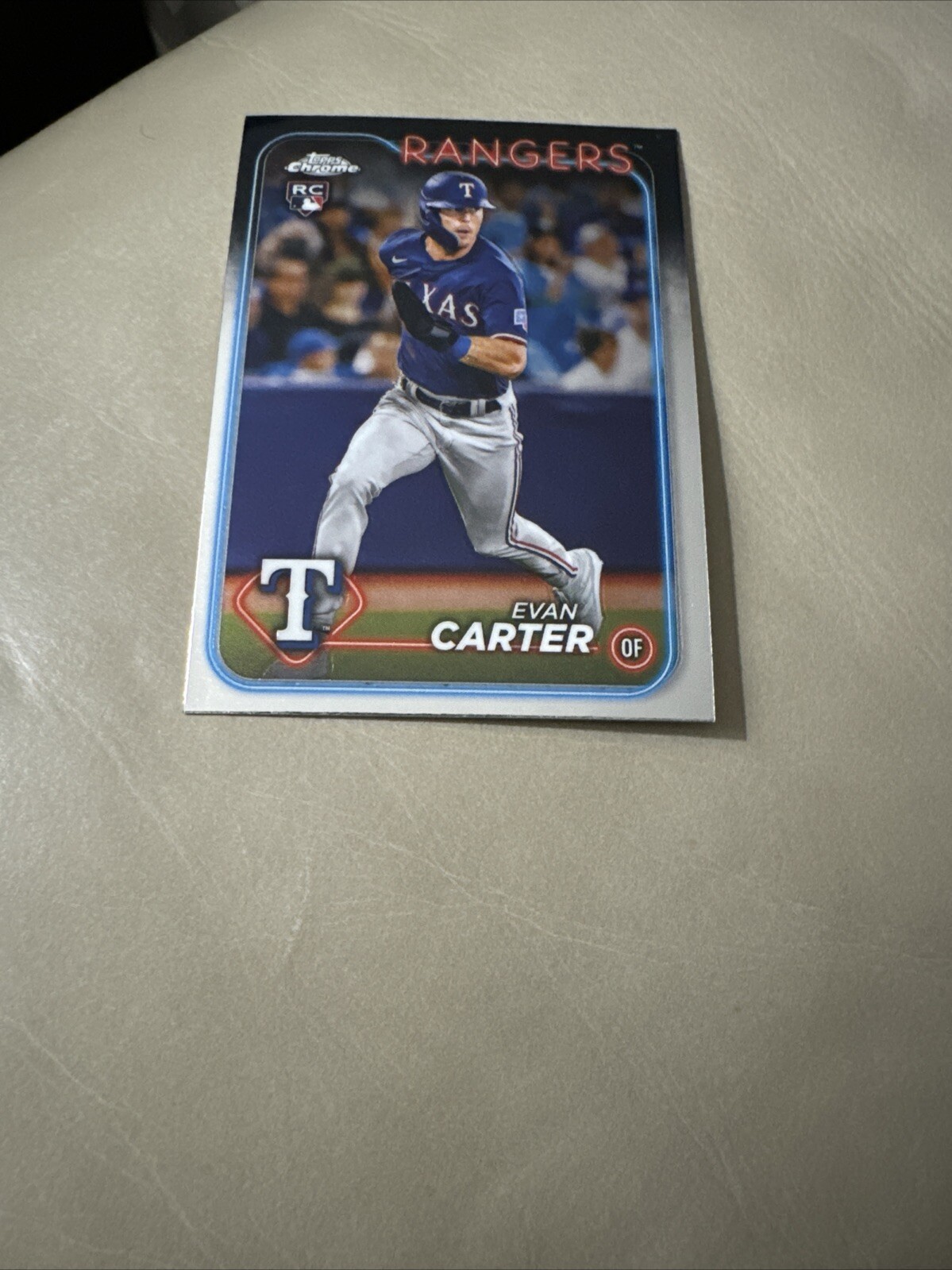 2024 Topps Chrome Evan Carter RC Texas Rangers #136