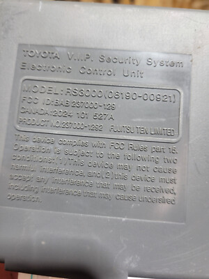 Toyota Land Cruiser FZJ80 RS3000 VIP Security System ECU 08190