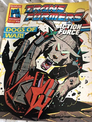 TRANSFORMERS G1 UK Marvel Comics # 237, SEPTEMBER 30th, 1989 MARVEL COMIC LOT