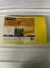 Smead 3 1/2" Exp Colored File Pocket Straight Tab Legal Asst 5 Pack 74892