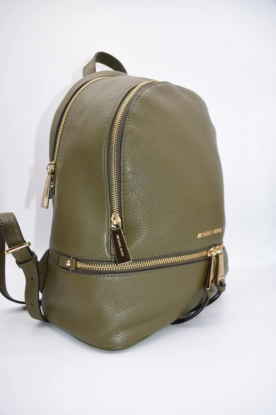 Michael Kors Rhea Medium Leather Backpack Gem