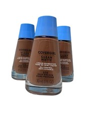 COVERGIRL Clean Matte Liquid Oil Control Foundation, Deep Golden 570 Lot Of 3