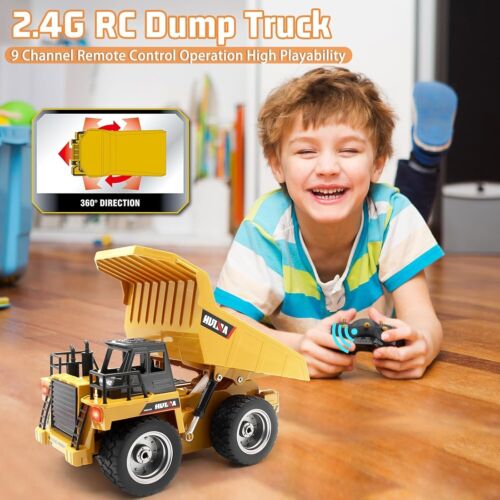 Realistic Remote Control Dump Truck - 9 Channels, Rechargeable Fun for Kids - Picture 5 of 11