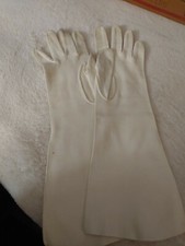 Vintage Womens Off White Crescendoe Long Gloves Size 6.5