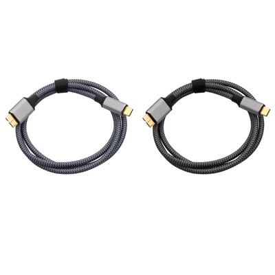 Fast Speed Type C to MicroB 5Gbps Data Cable for Hard and Devices