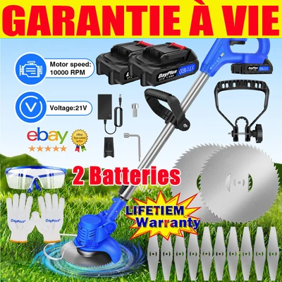DAYPLUS 2025 Débroussailleuse Coupe Herbe Bordure Sans Fil électrique pour Batterie AAA
