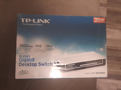 tp-link 8-port gigabit Desktop Switch TL-SG1008D NEU OVP