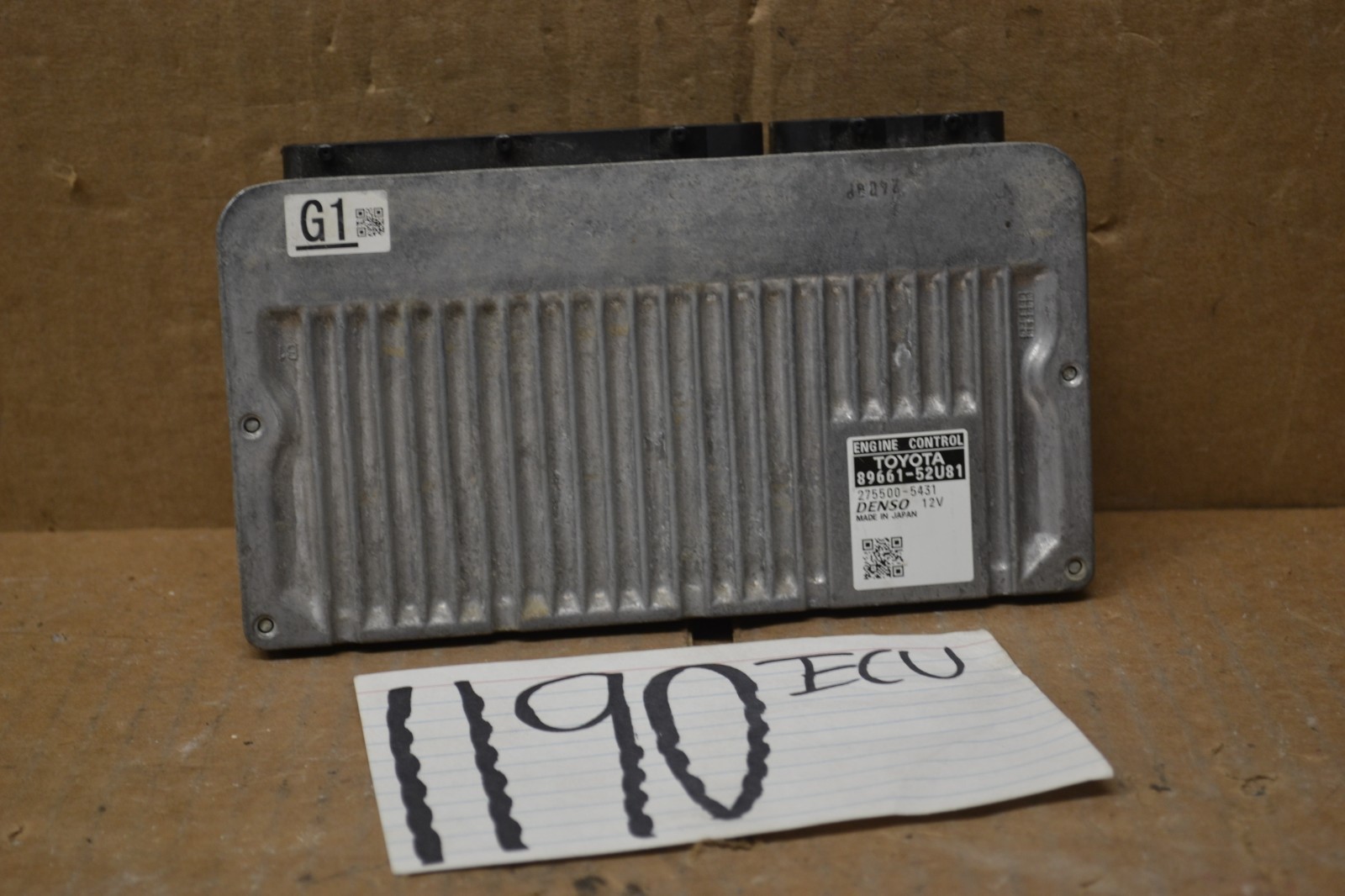 2012 2013 Toyota Prius #1190 Engine Computer ECM ECU 89661-52U81
