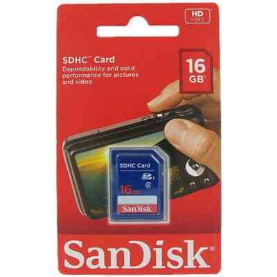 Sandisk 16Gb Standard SD SDHC Speicherkarte - Class 4 High Speed SD Karte