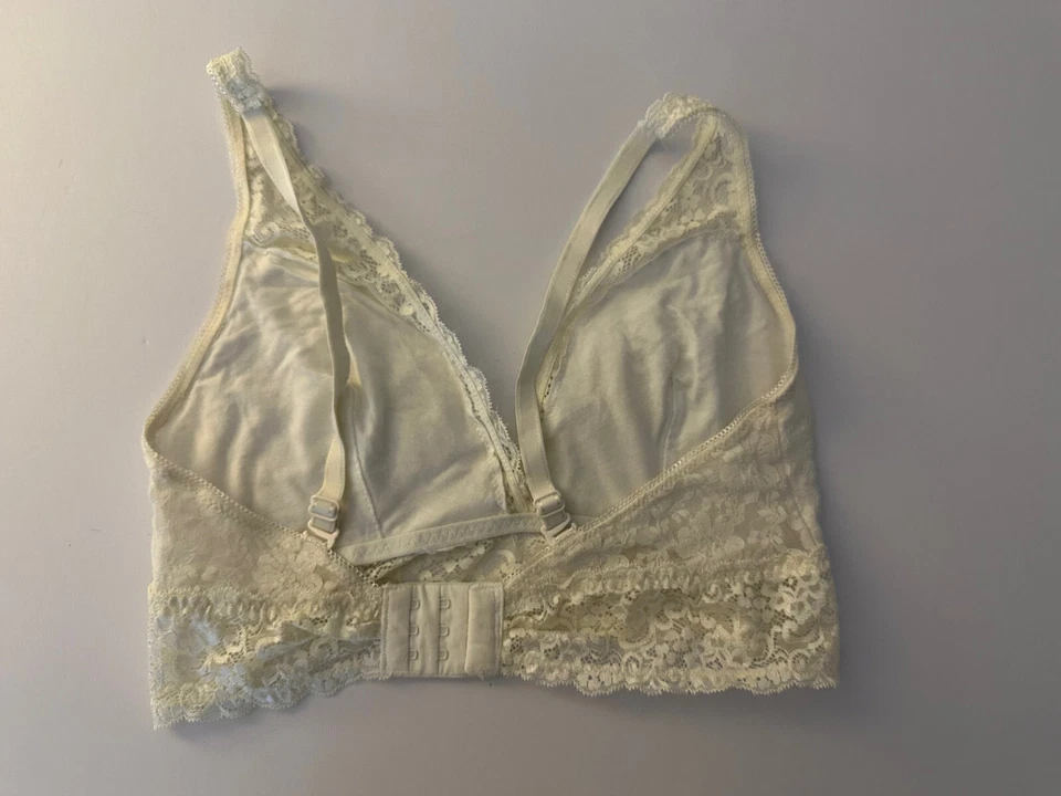 Soma ivory Bralette Lace Plunge 1116 Women's L - Image 2 of 3